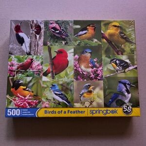 3/$25 Springbok 500-piece Birds of a Feather puzzle